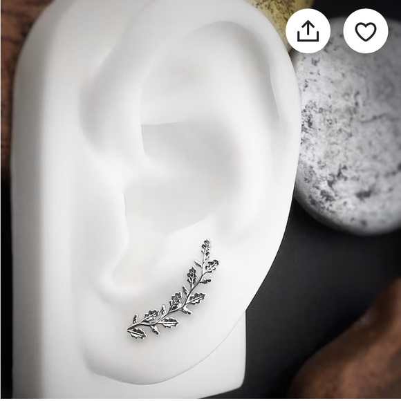 🎁🛍️🌕🍃🎄Ornate Mistletoe/Leaf Branch Sterling Silver piece - Picture 4 of 6